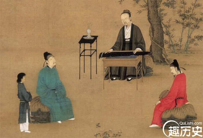 宋徽宗赵佶的《听琴图》上的三个人都是谁?