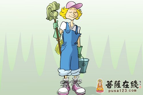 佛教-佛经故事：佛陀请清洁工来听法