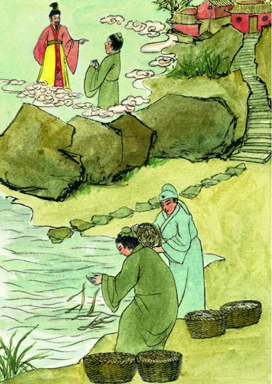 放生功德-买鱼放生后，梦见神对他说：你这次提前一科考中了