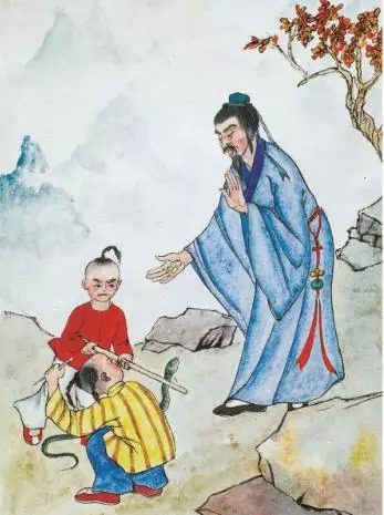 孙思邈-龙王为感激救子之恩,赠送玉笈药方 孙思邈-龙王为感激救子之恩,赠送玉笈药方