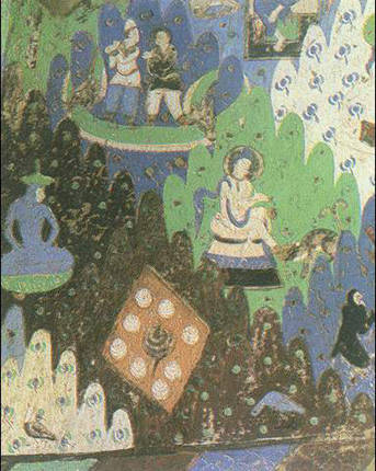 佛教-菱格本生故事画局部 克孜尔第一四窟