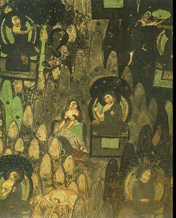 佛教-菱格因缘故事画局部 克孜尔第三二窟