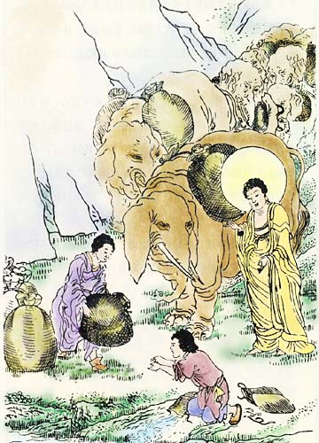 佛教-流水长者子,取象囊泉 佛教-流水长者子,取象囊泉