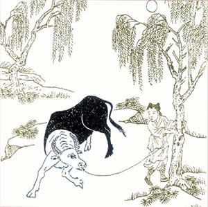 佛教-《牧牛图颂》回首第四