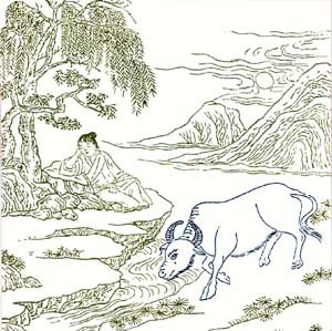 佛教-《牧牛图颂》任运第七