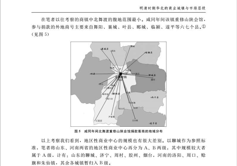 明清时期华北的商业城镇与市场层级