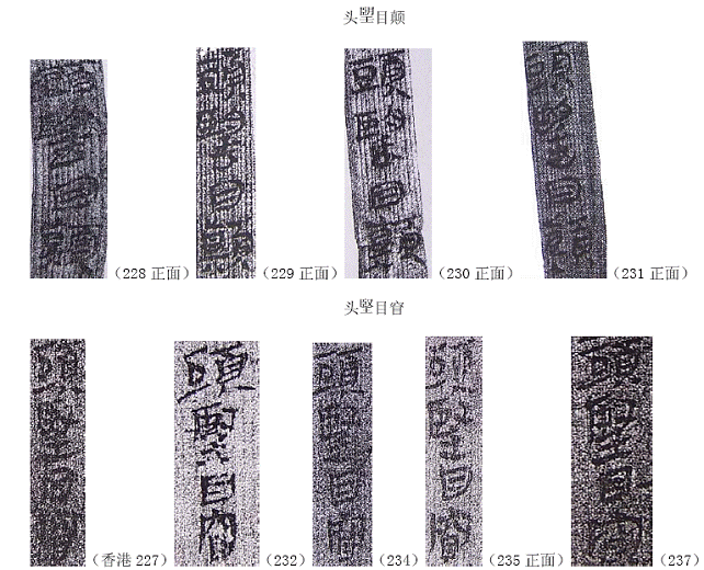 香港序宁简“头囗目颠”“头囗目窅”补议